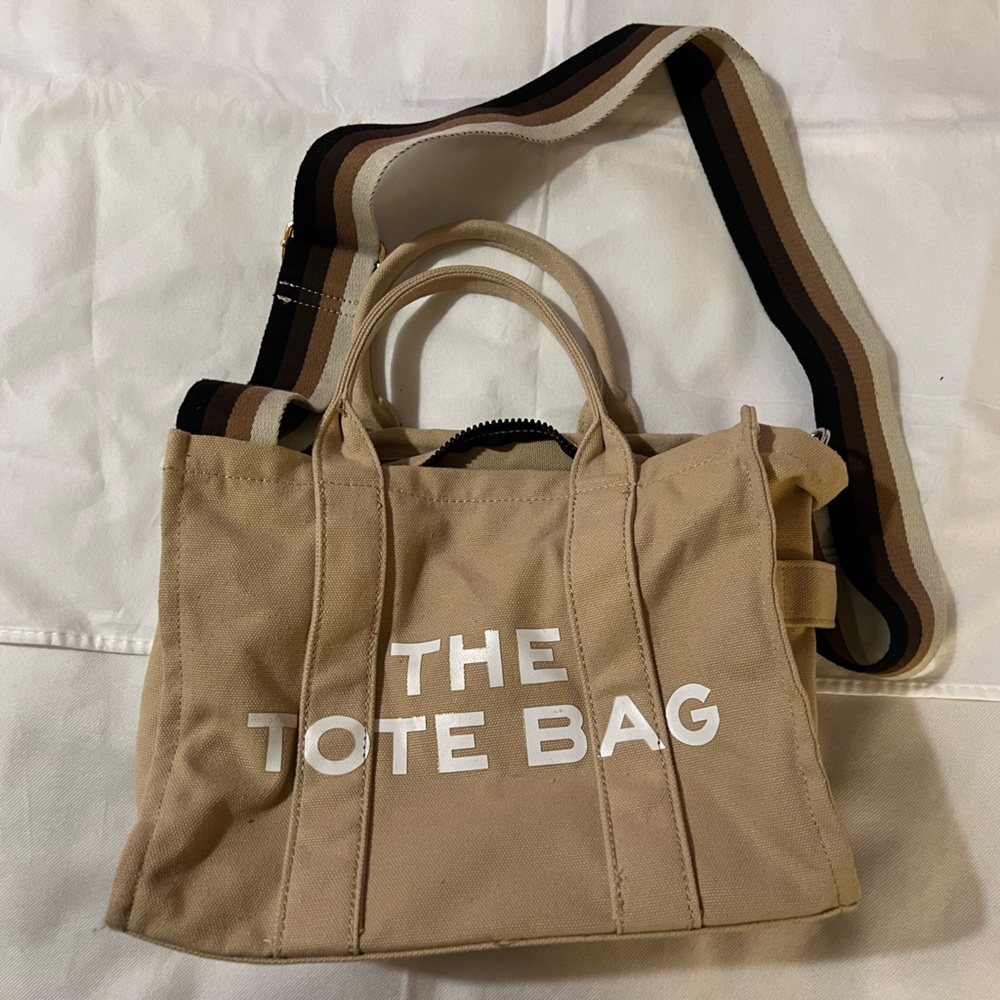 Marc Jacob’s inspired style medium tote the tote bag beige removable strap tan - Picture 8 of 9